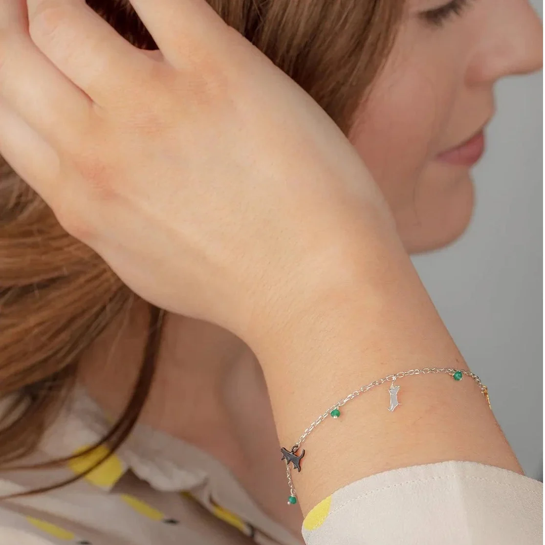 Amanda Coleman Tiny Cats Charm Bracelet - Image 2