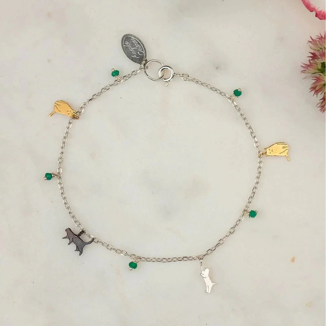 Amanda Coleman Tiny Cats Charm Bracelet - Image 3