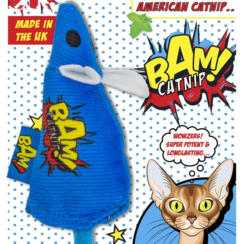 BAM! Catnip Mouse Blue