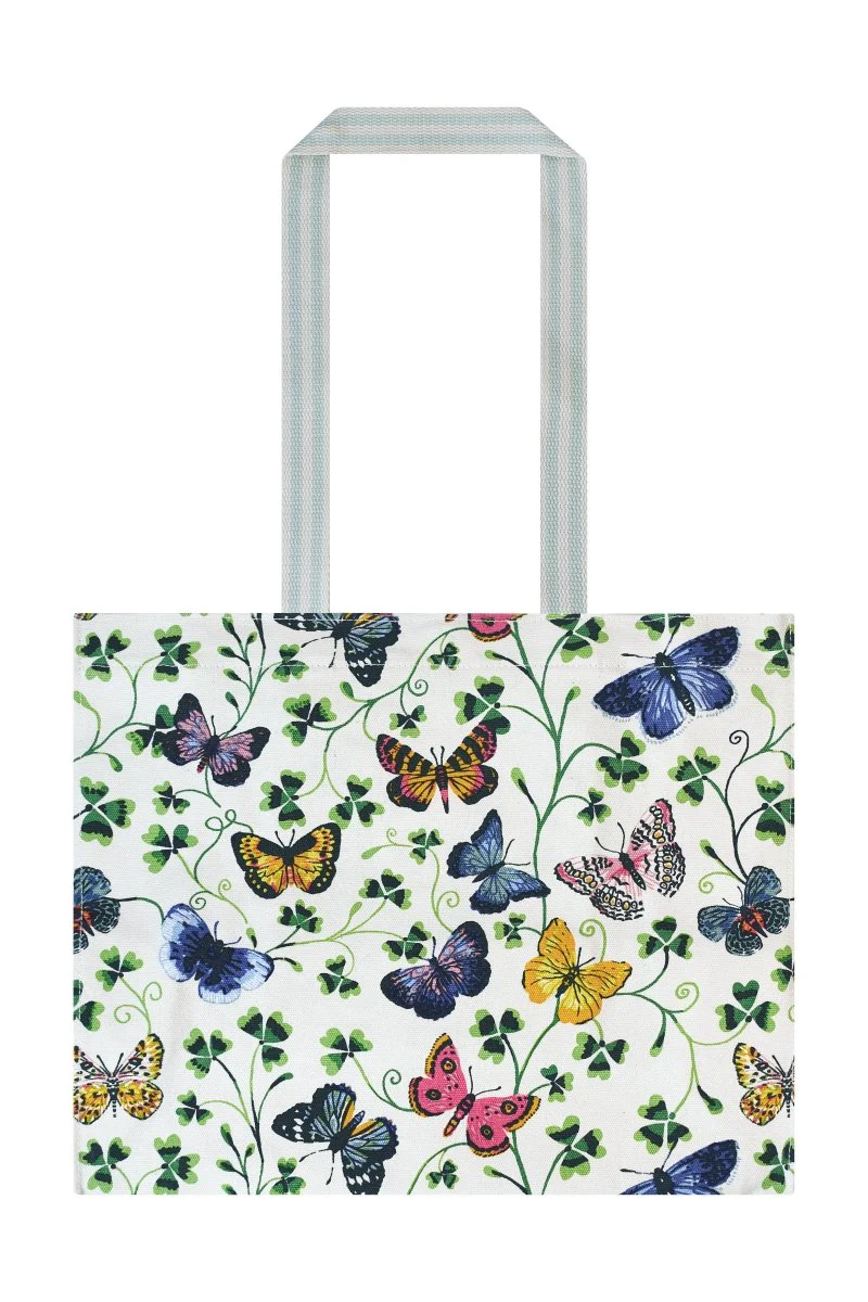 Butterfly Grove Canvas Shoulder Shopping Bag - Image 2