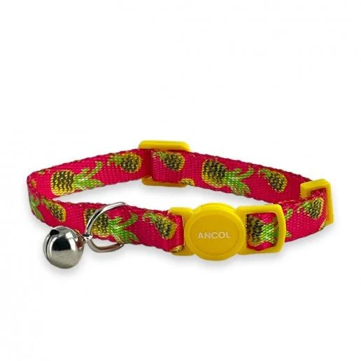Cat Safety Collar, Pineapple Print