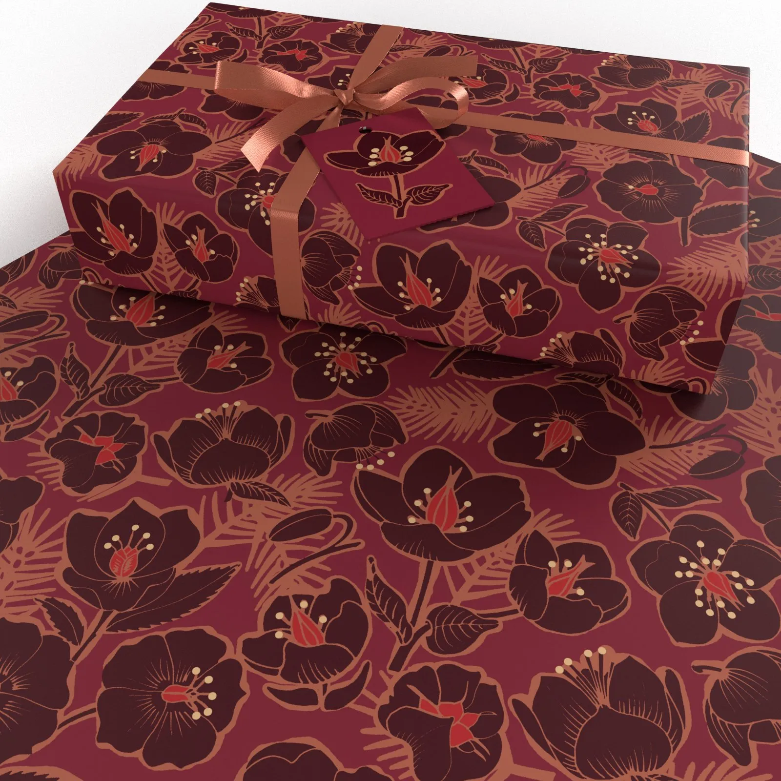 Christmas Brown Ten Pack Recycled Wrapping Paper by Kate Heiss - Image 3