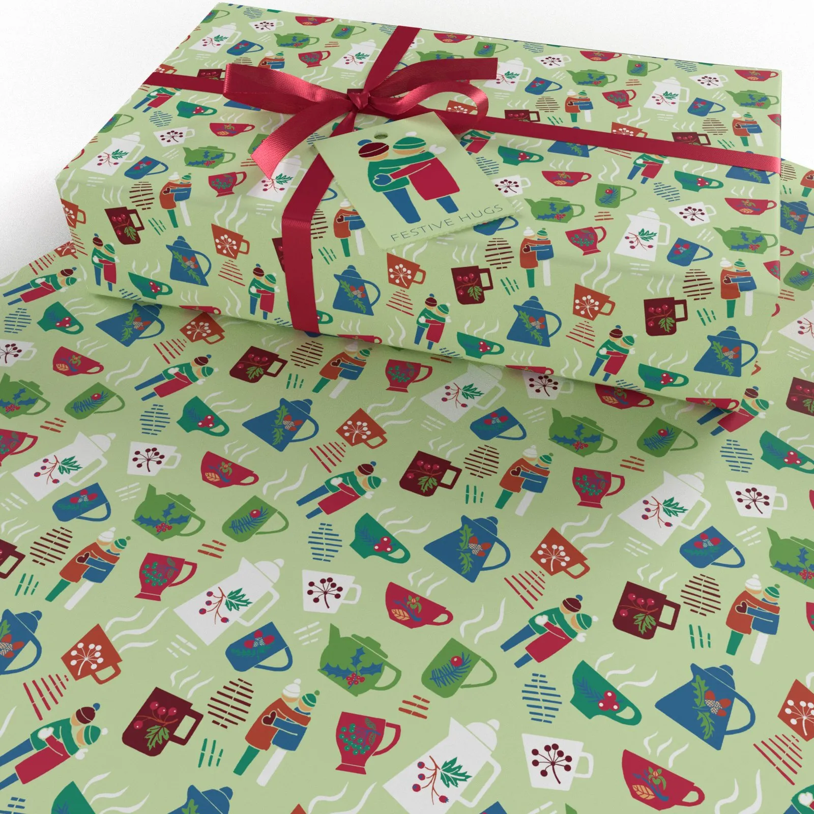 Christmas Brown Ten Pack Recycled Wrapping Paper by Kate Heiss - Image 6