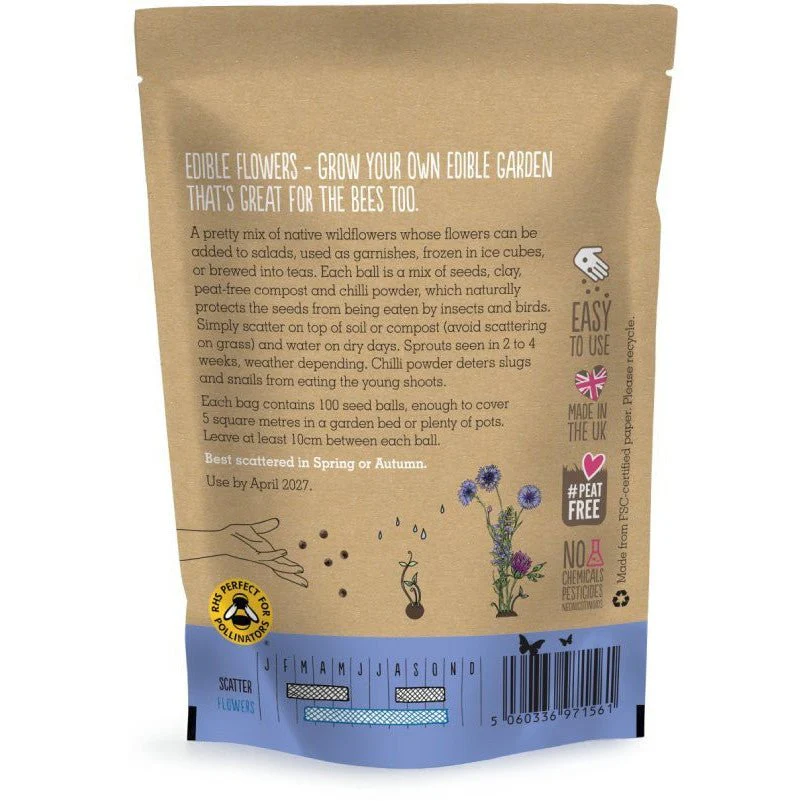 Edible Flowers Forager's Mix Seedball Pack - Image 7
