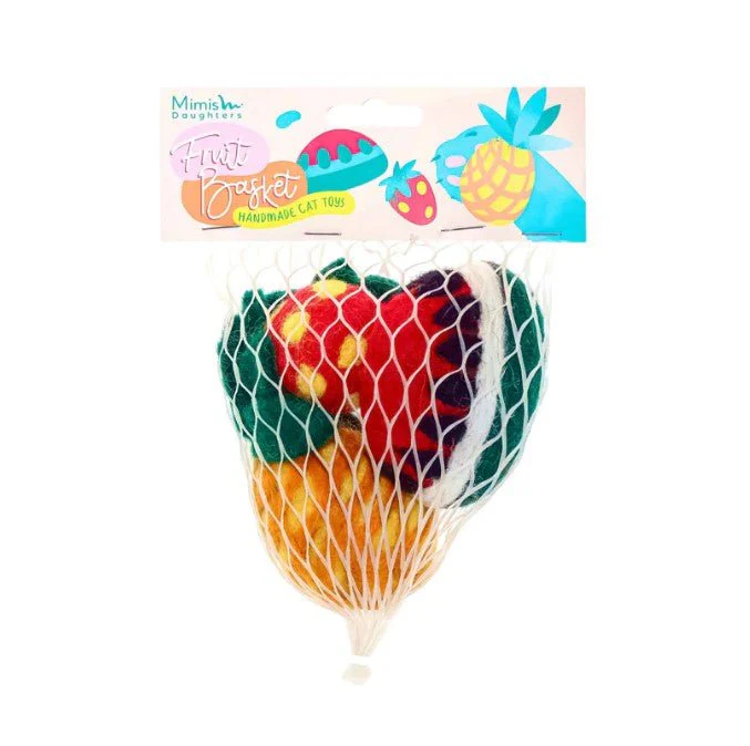 Fruit Basket Felted Cat Toy