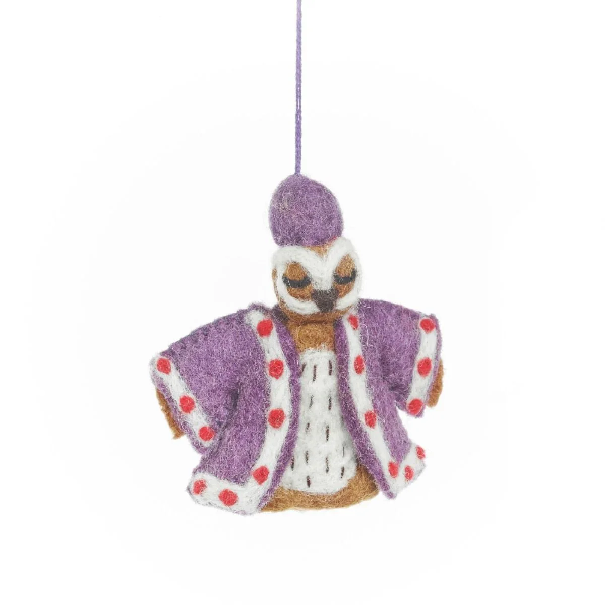 Handmade Felt Woodland Nativity (Set of 9) Hanging Decorations - Image 3