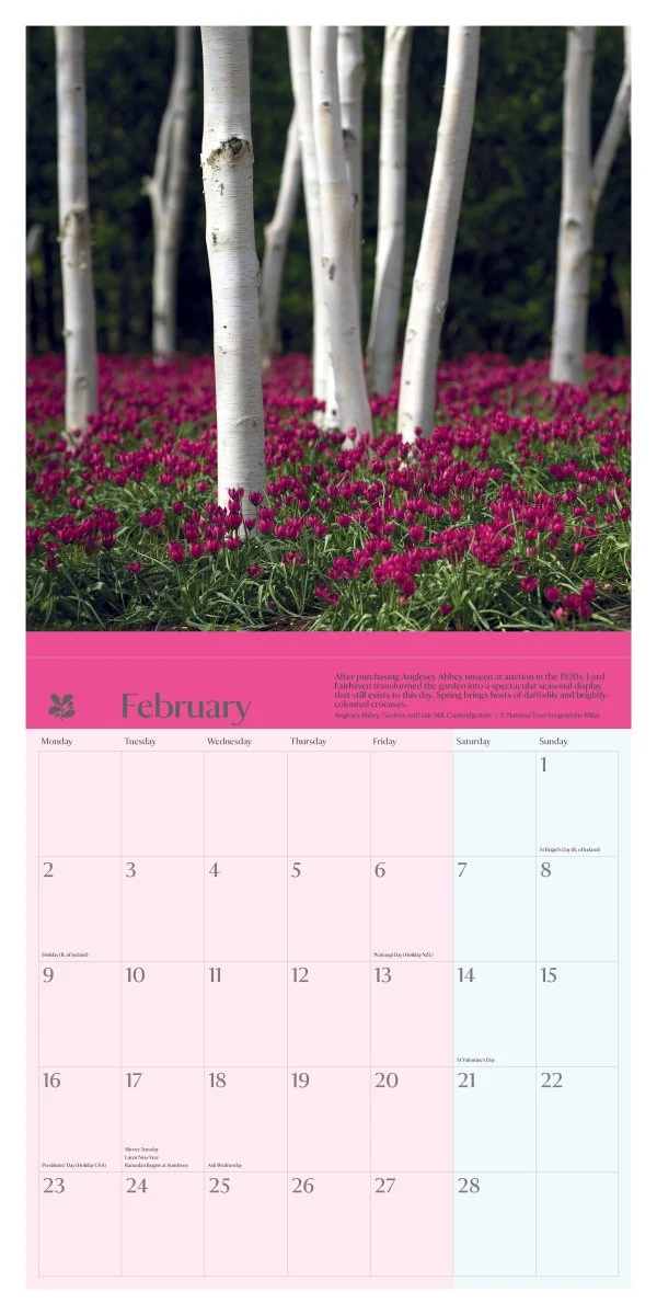 National Trust Gardens Square Wall Calendar 2026 - Image 3