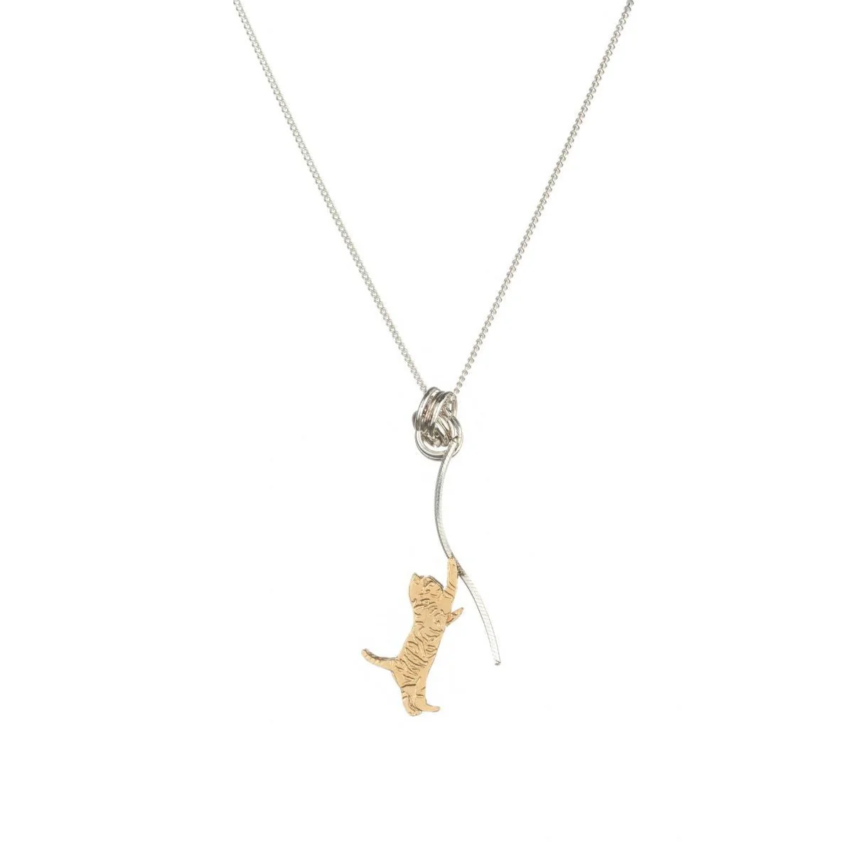 Amanda Coleman Playful Kitten Pendant Necklace