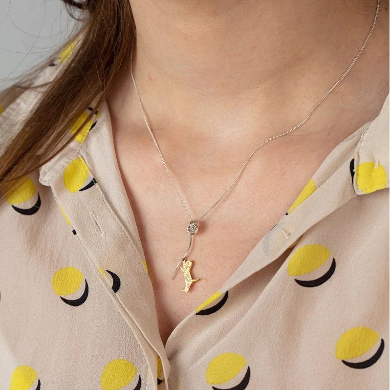 Amanda Coleman Playful Kitten Pendant Necklace - Image 2