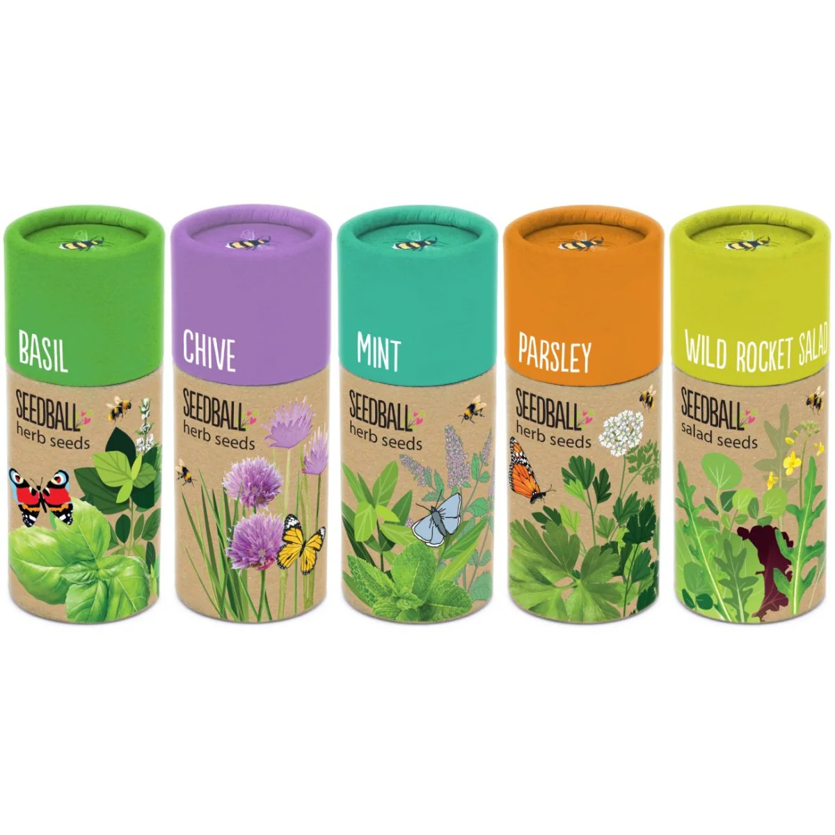 Set of 5 Garden Herbs Seedball Tubes - Image 4