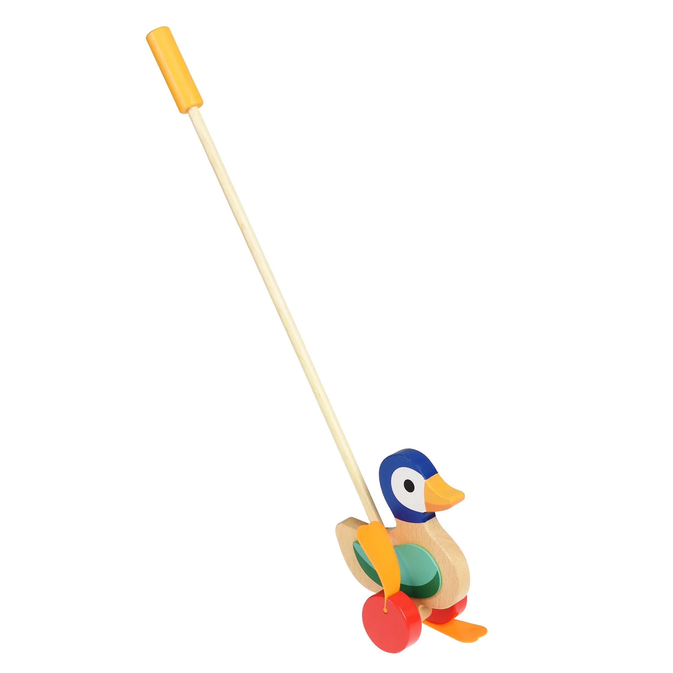 Wooden Push Along Flapping Duck - Image 3