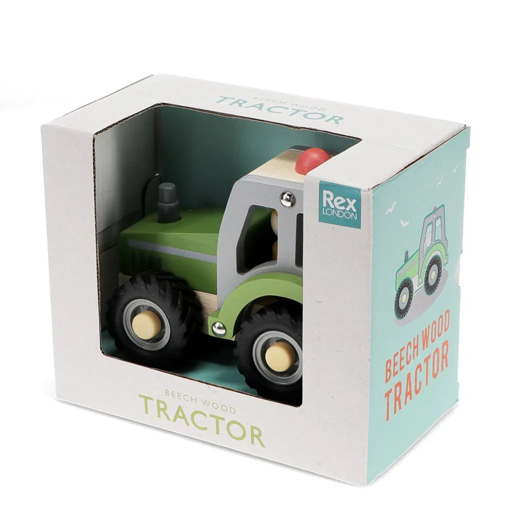 Wooden Push Along Tractor - Image 3